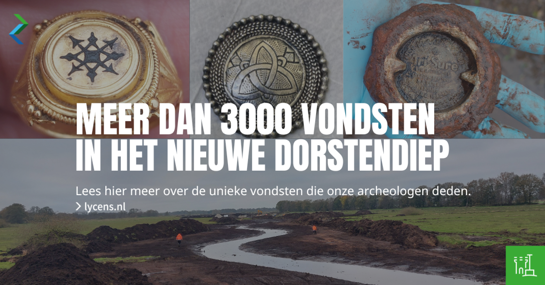 Meer dan 3000 vondsten in het nieuwe Drostendiep